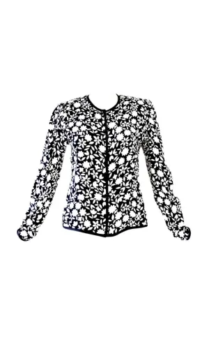 1980s Yves Saint Laurent Floral Jacket