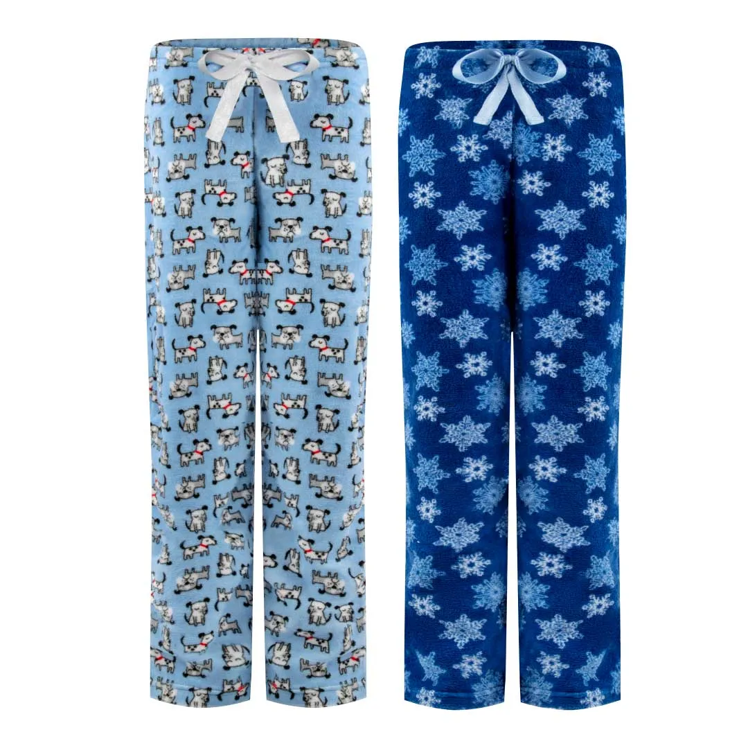 2-Pack Plush Fleece Pajama Pants