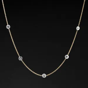 2.05ctw Rose Cut Diamond Station Necklace