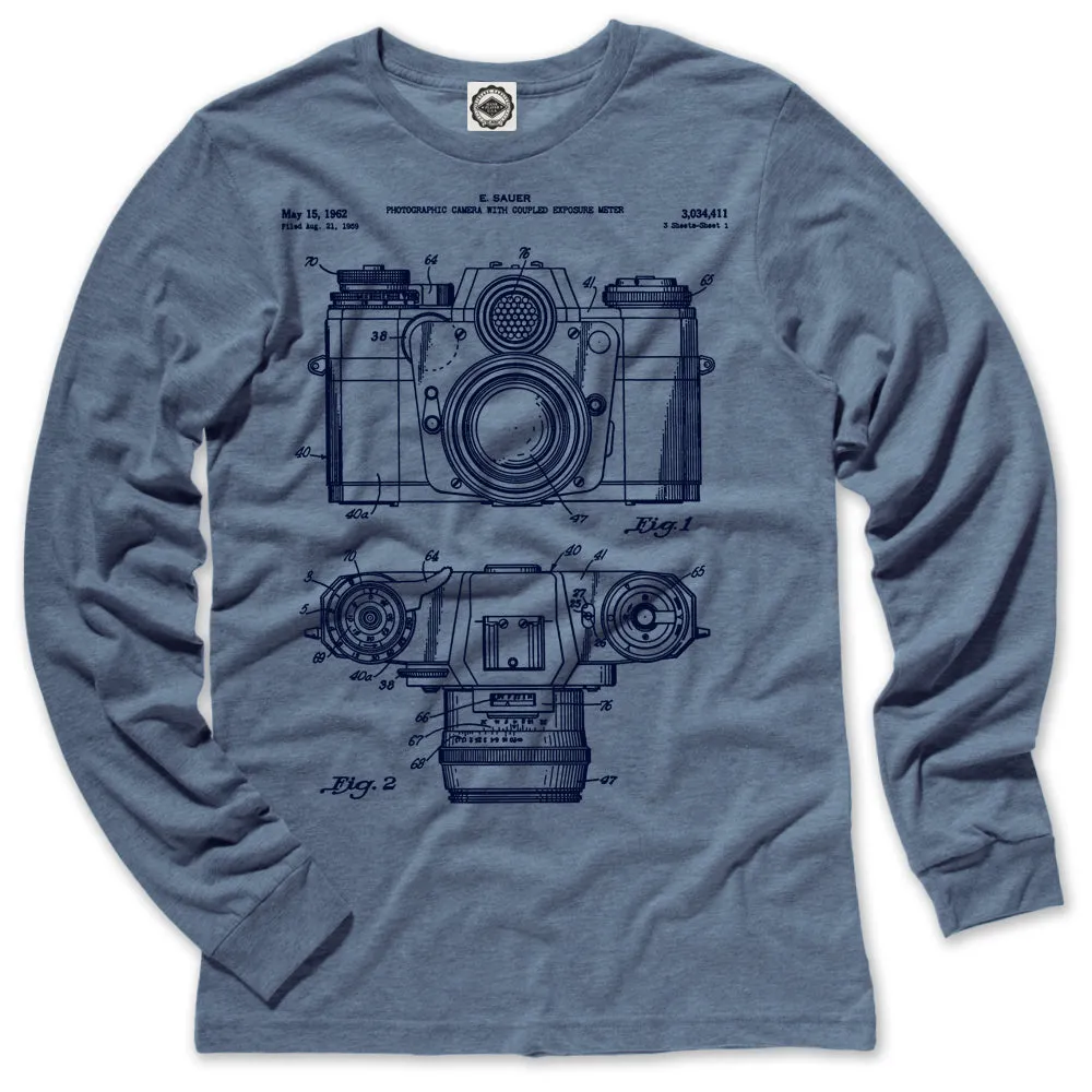35mm Camera Patent Men's Long Sleeve Tee