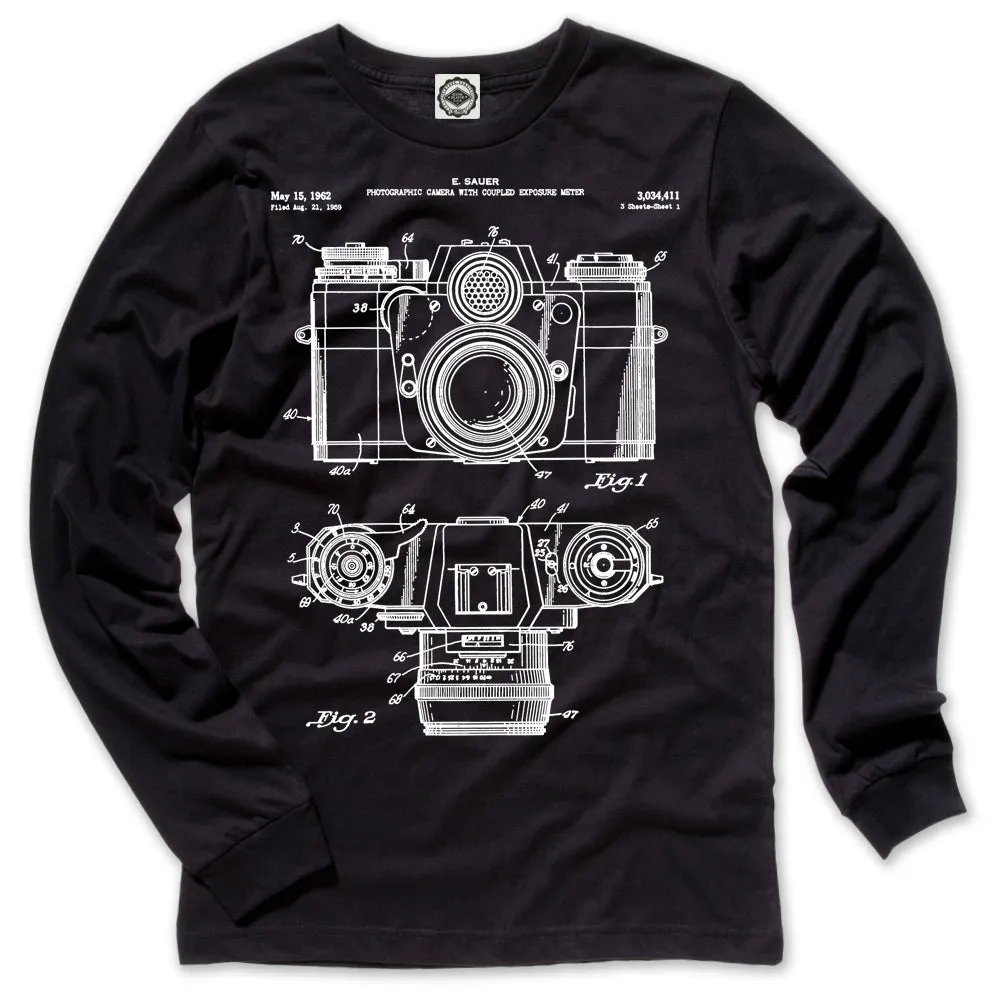 35mm Camera Patent Men's Long Sleeve Tee