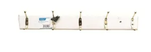 5 Hook Hat and Coat Rack White