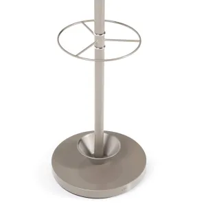 Adesso WK2048-22 Quatro Umbrella Stand/Coat Rack, Champagne Steel