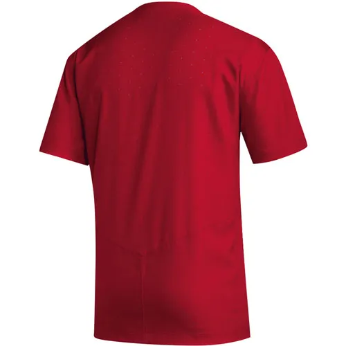 Adidas Icon Short Sleeve 1/4 Zip Men's Cage Jacket - Red