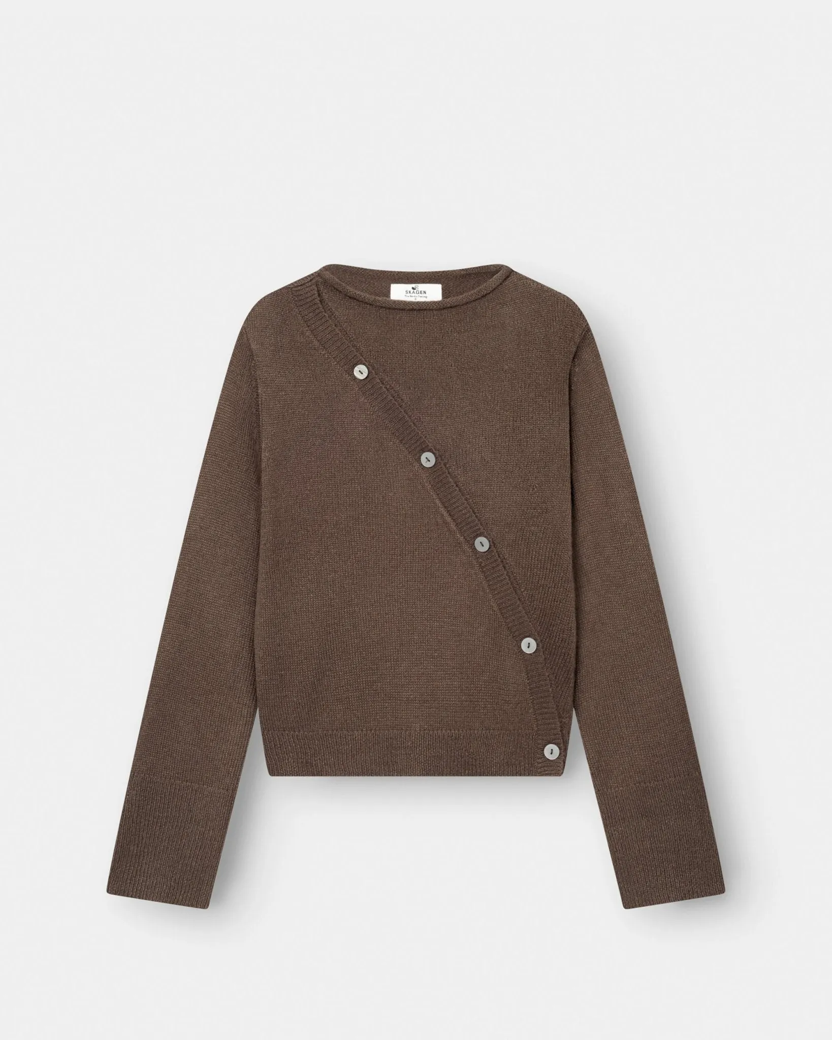 Asymmetric Cardigan Brown