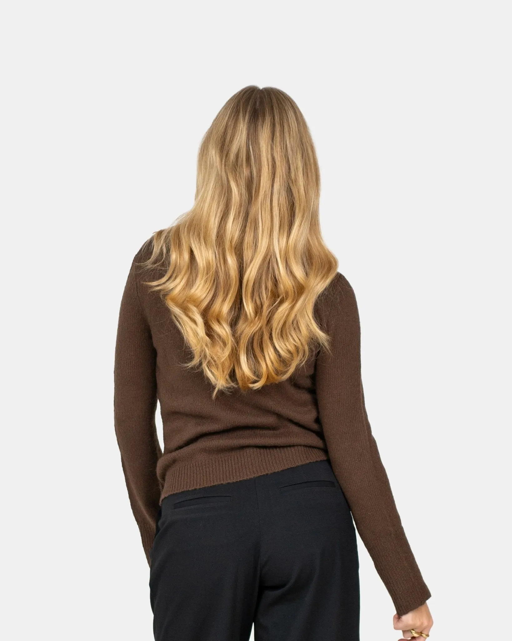 Asymmetric Cardigan Brown