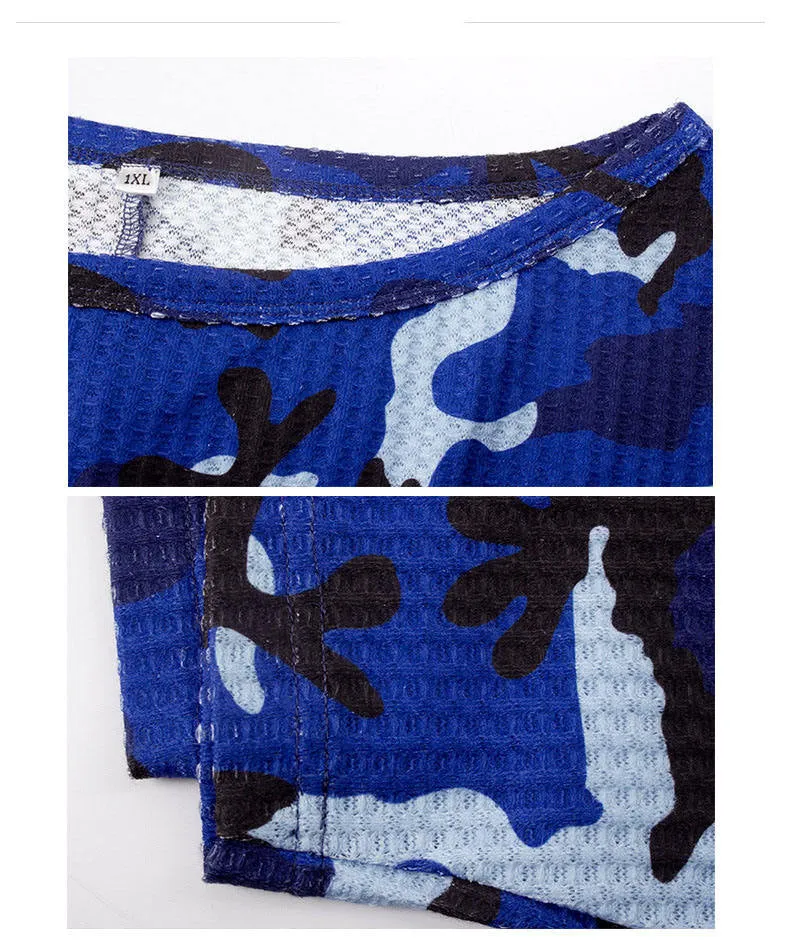 Autumn and Winter Camouflage Long-sleeved T-shirt Sweater Top