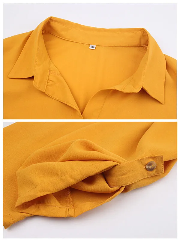 Autumn New Solid Color Long-sleeved Shirt