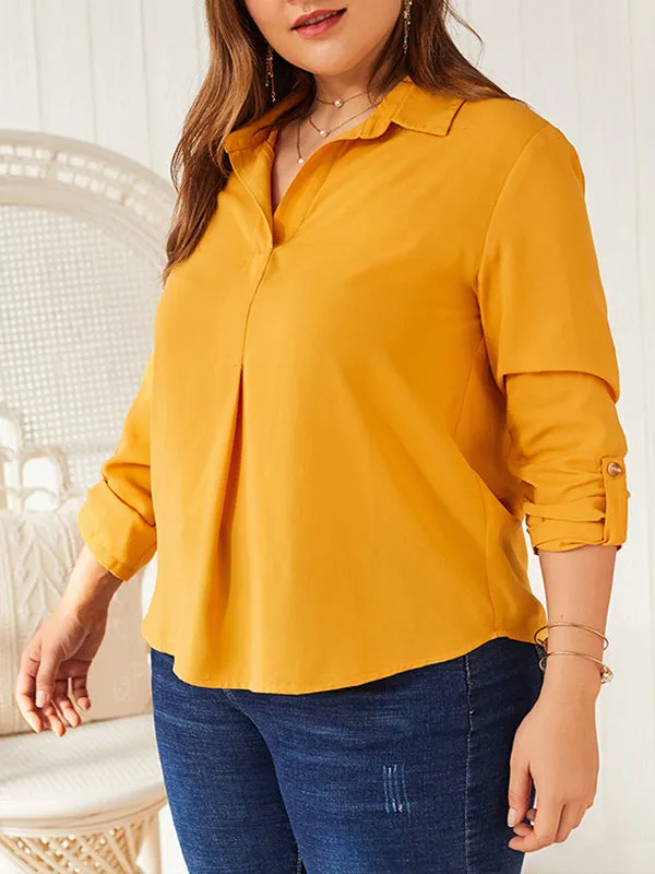 Autumn New Solid Color Long-sleeved Shirt