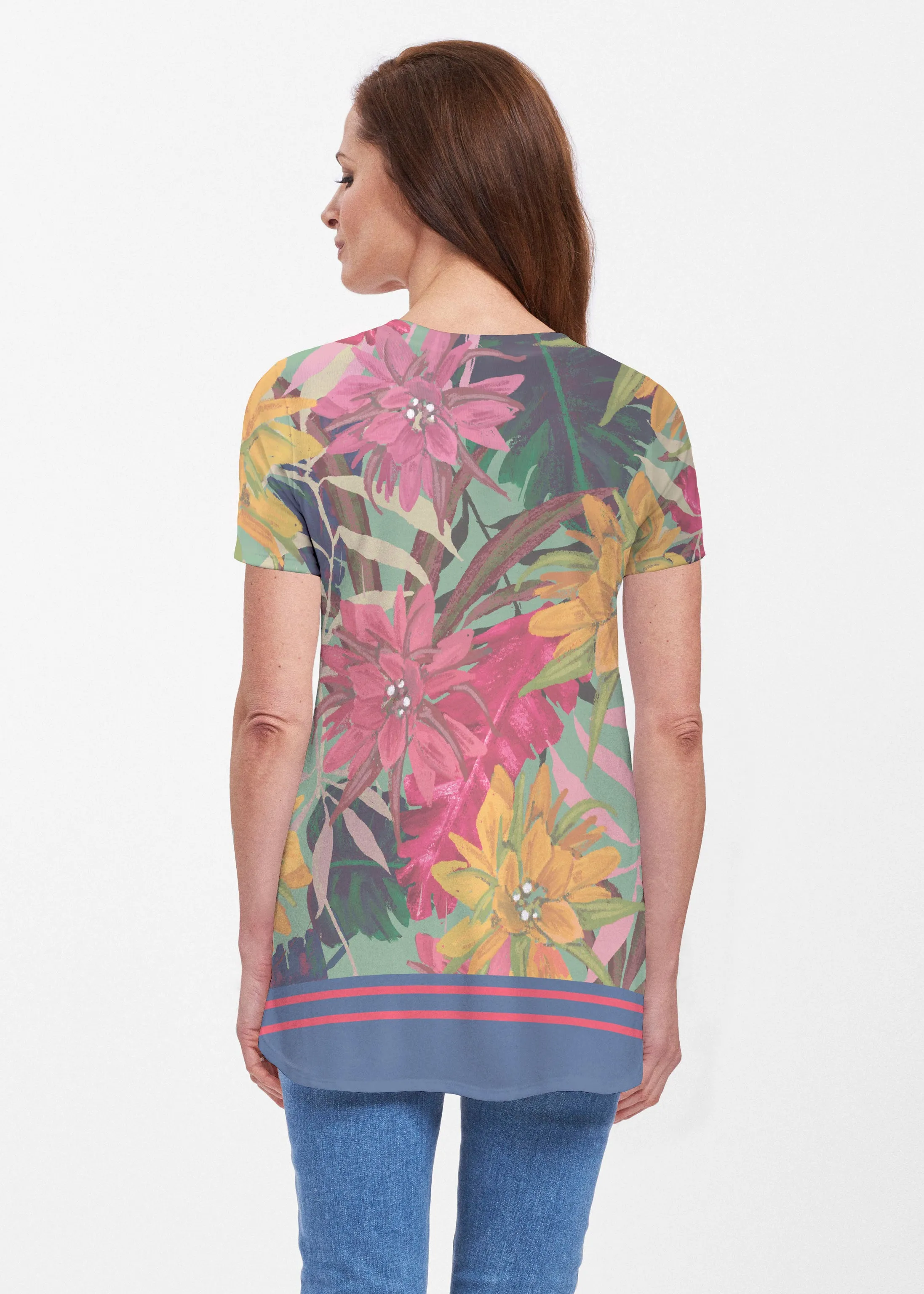 Autumn Stripe (17196) ~ Butterknit Short Sleeve Tunic