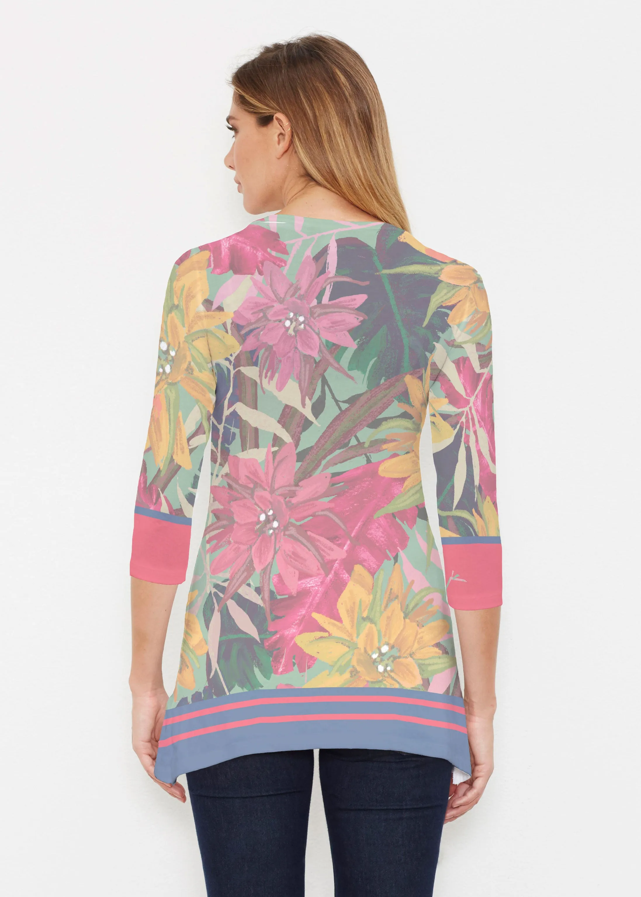 Autumn Stripe (17196) ~ Buttersoft 3/4 Sleeve Tunic