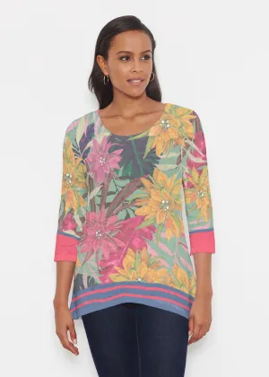 Autumn Stripe (17196) ~ Katherine Hi-Lo Thermal Tunic