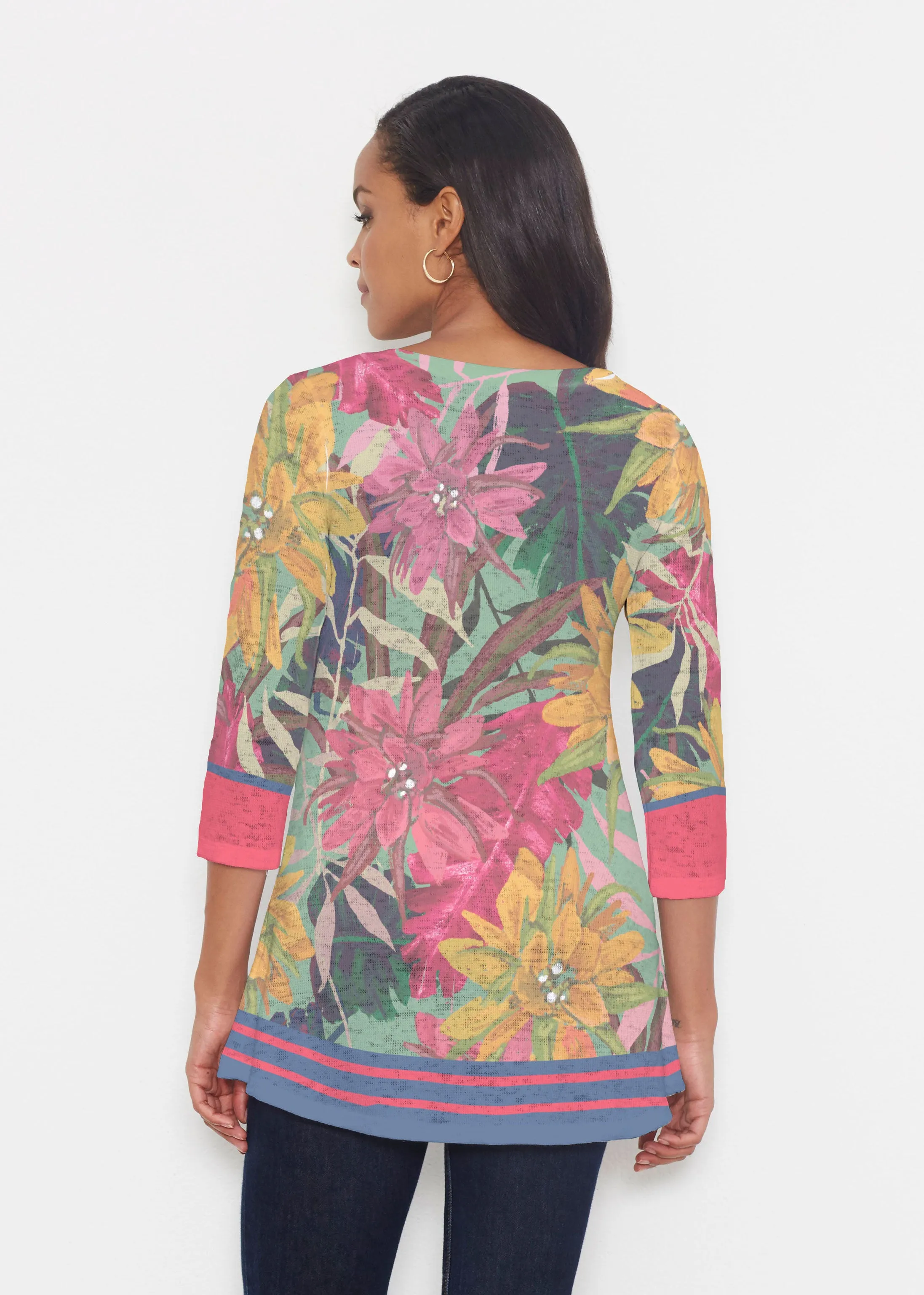 Autumn Stripe (17196) ~ Katherine Hi-Lo Thermal Tunic
