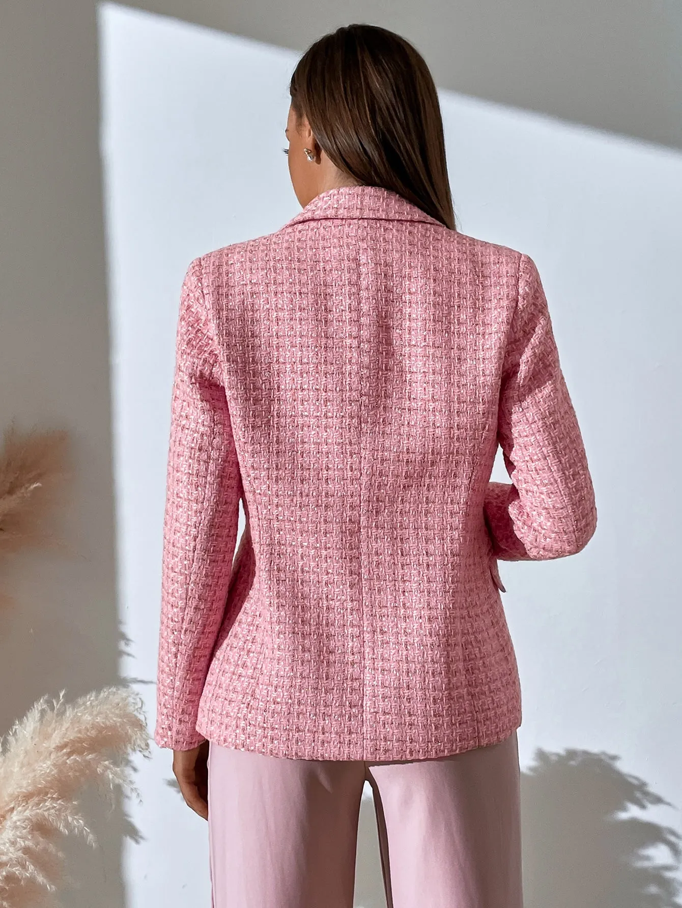 Aveloria Rosie Blazer de cuadros para trabajo en Cherry Vibes