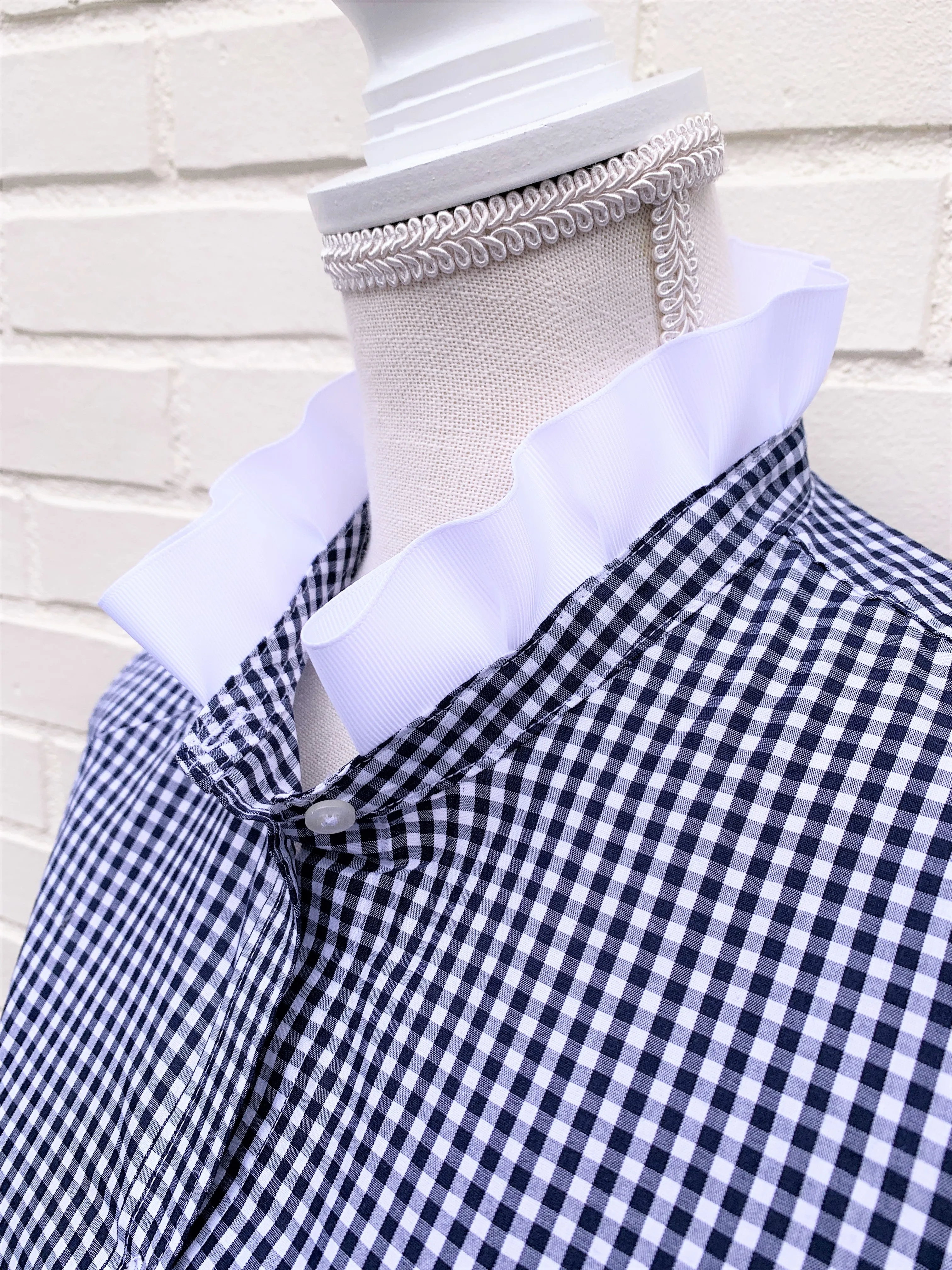 Barbara Ann Navy Gingham Shirt (BAG-Navy)