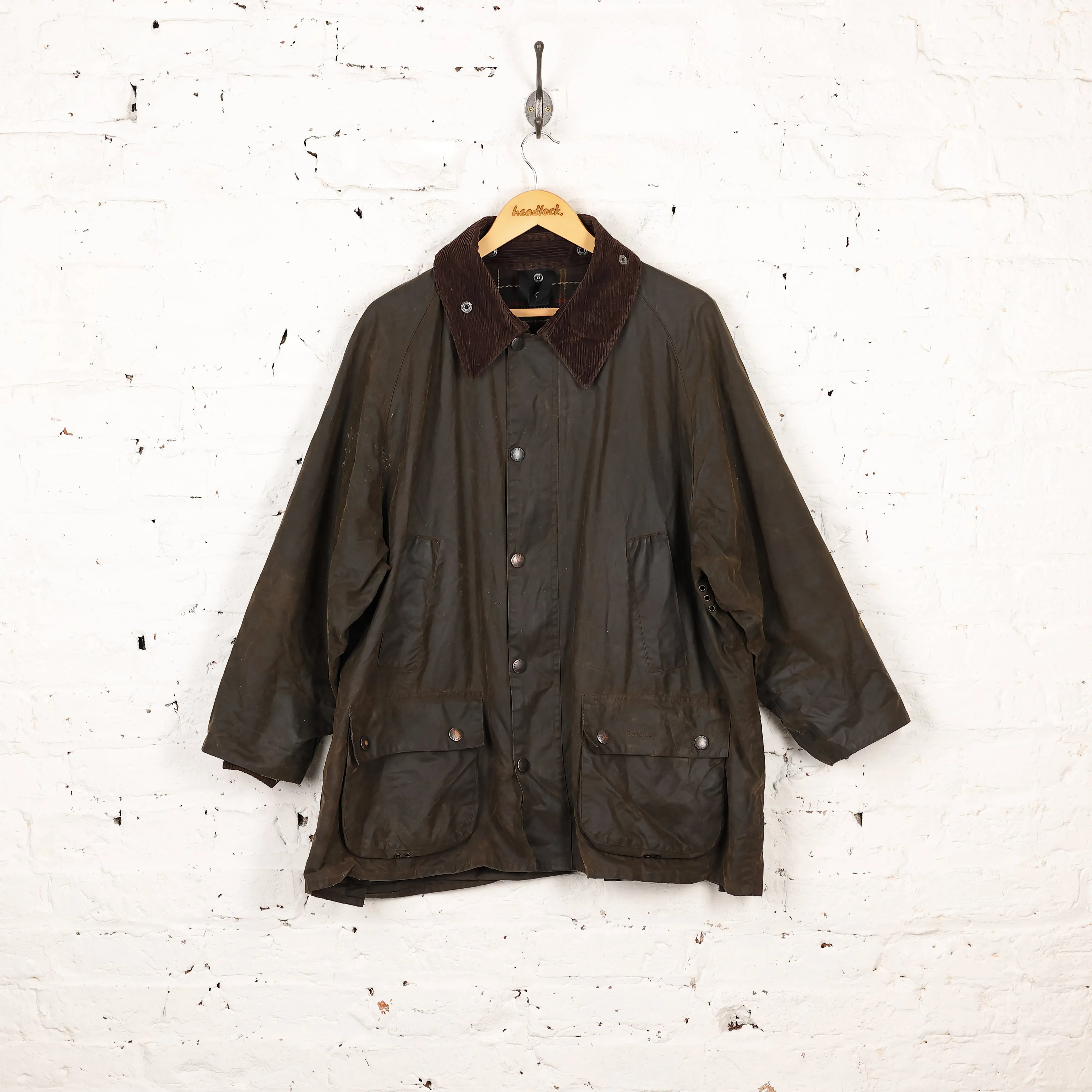 Barbour Classic Border Wax Jacket - Green - XL