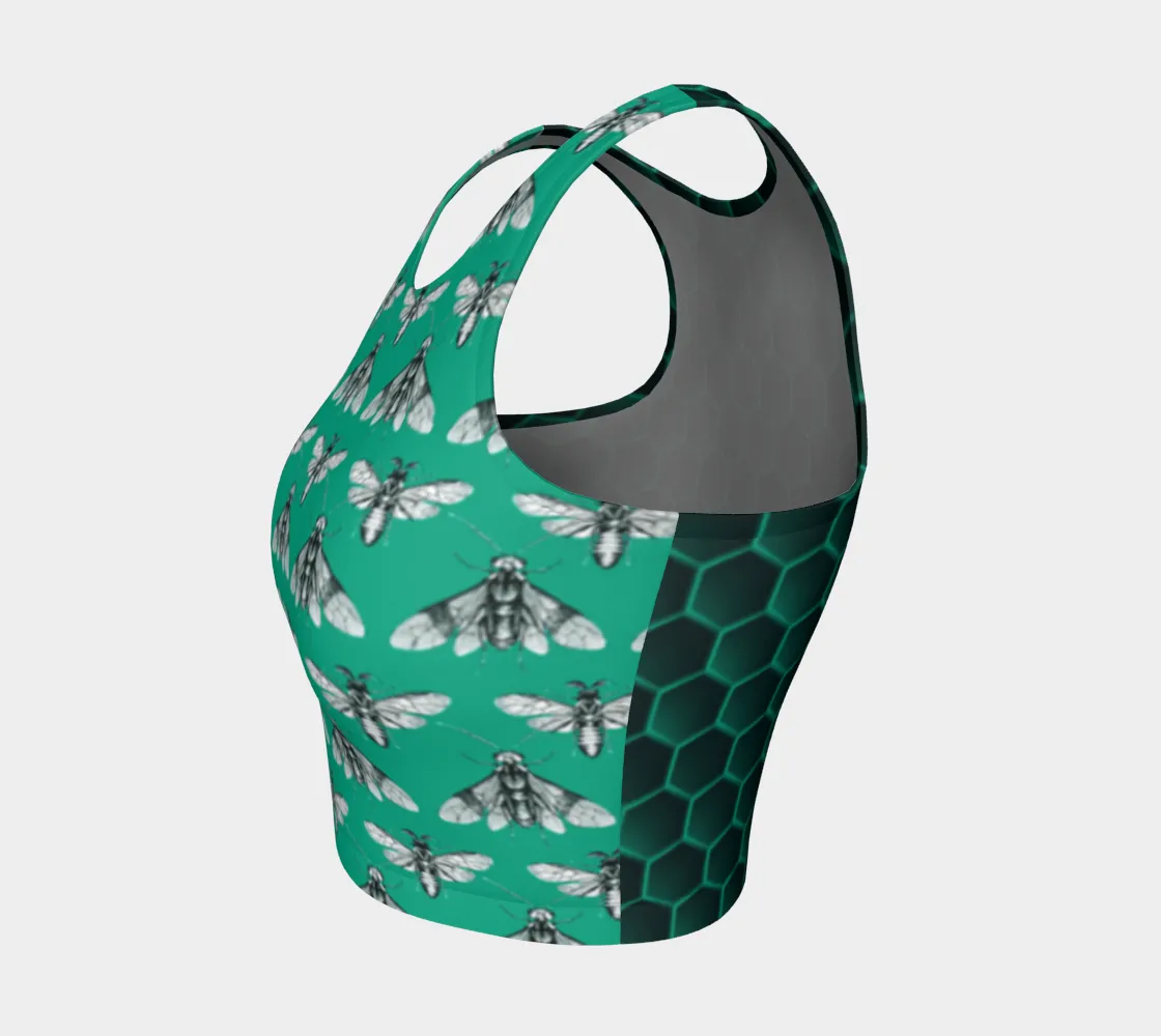 Bee Her Now Green Crop Top