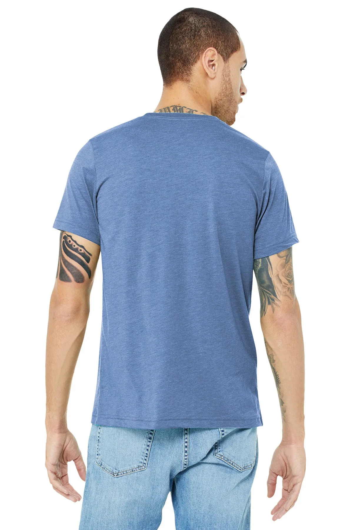 BELLA CANVAS  Unisex Triblend Short Sleeve Tee. BC3413 Blue Triblend