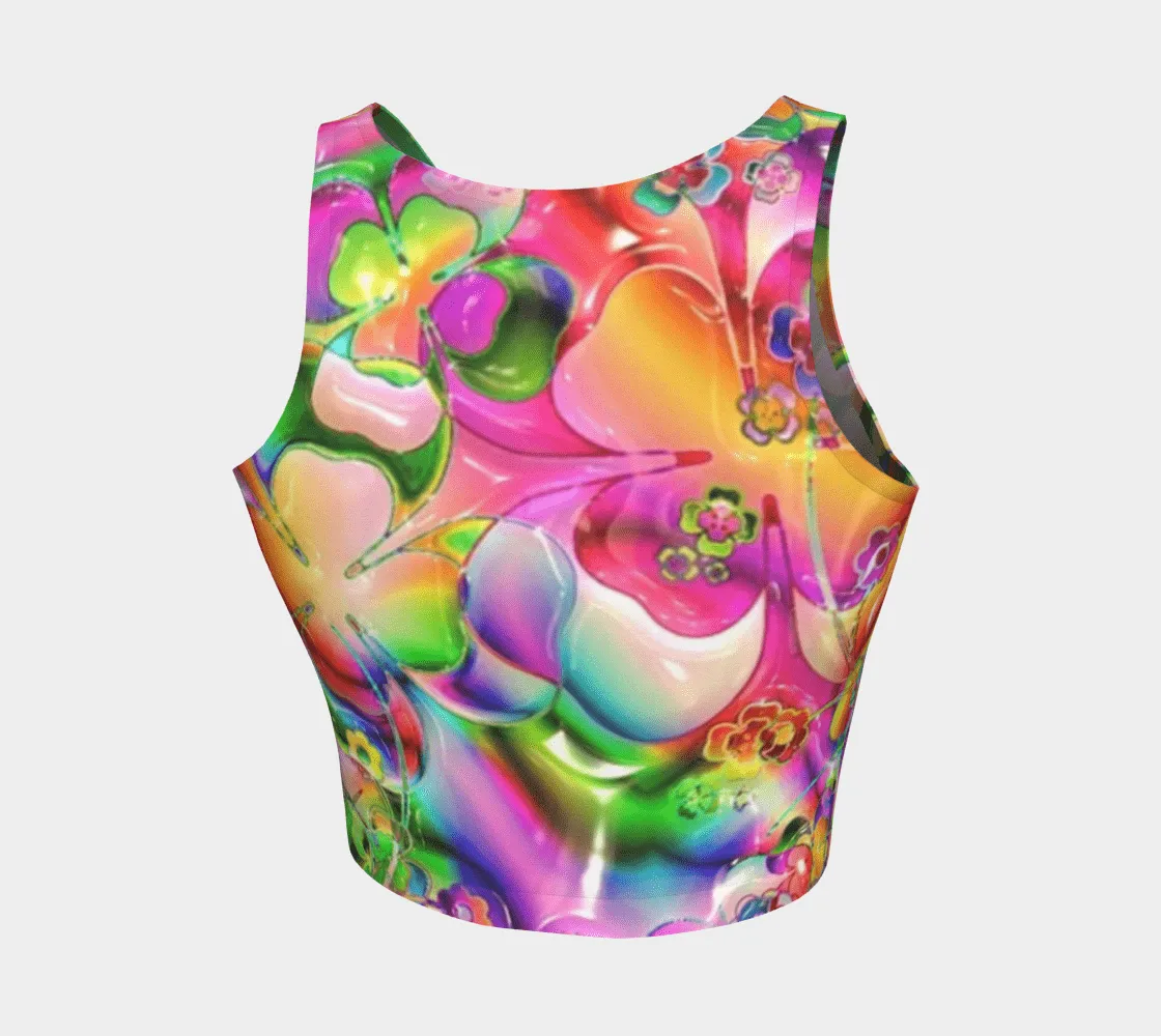 BirdGirls Neon Flower Crop Top