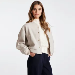 Bishop   Young Cozy Luxe Bomber - Ivory