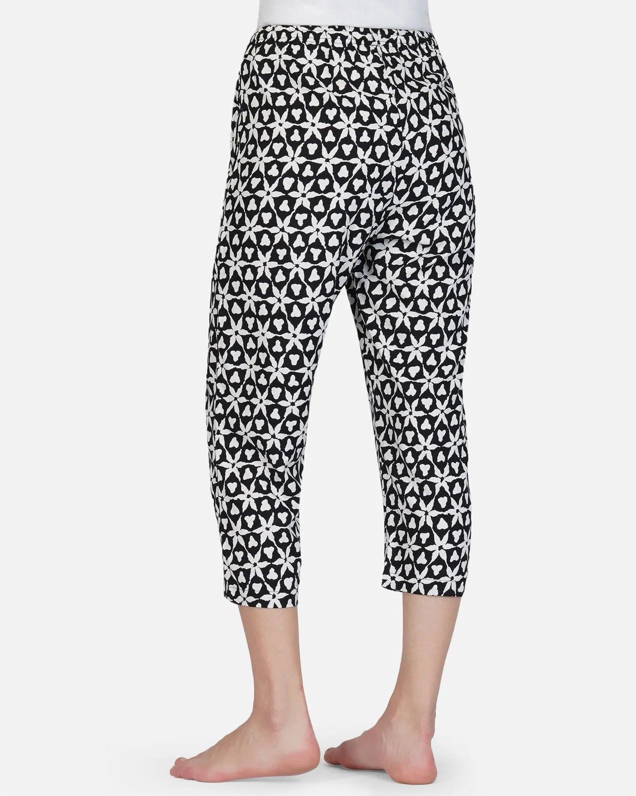 Black & White Viscose capris