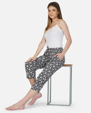 Black & White Viscose capris