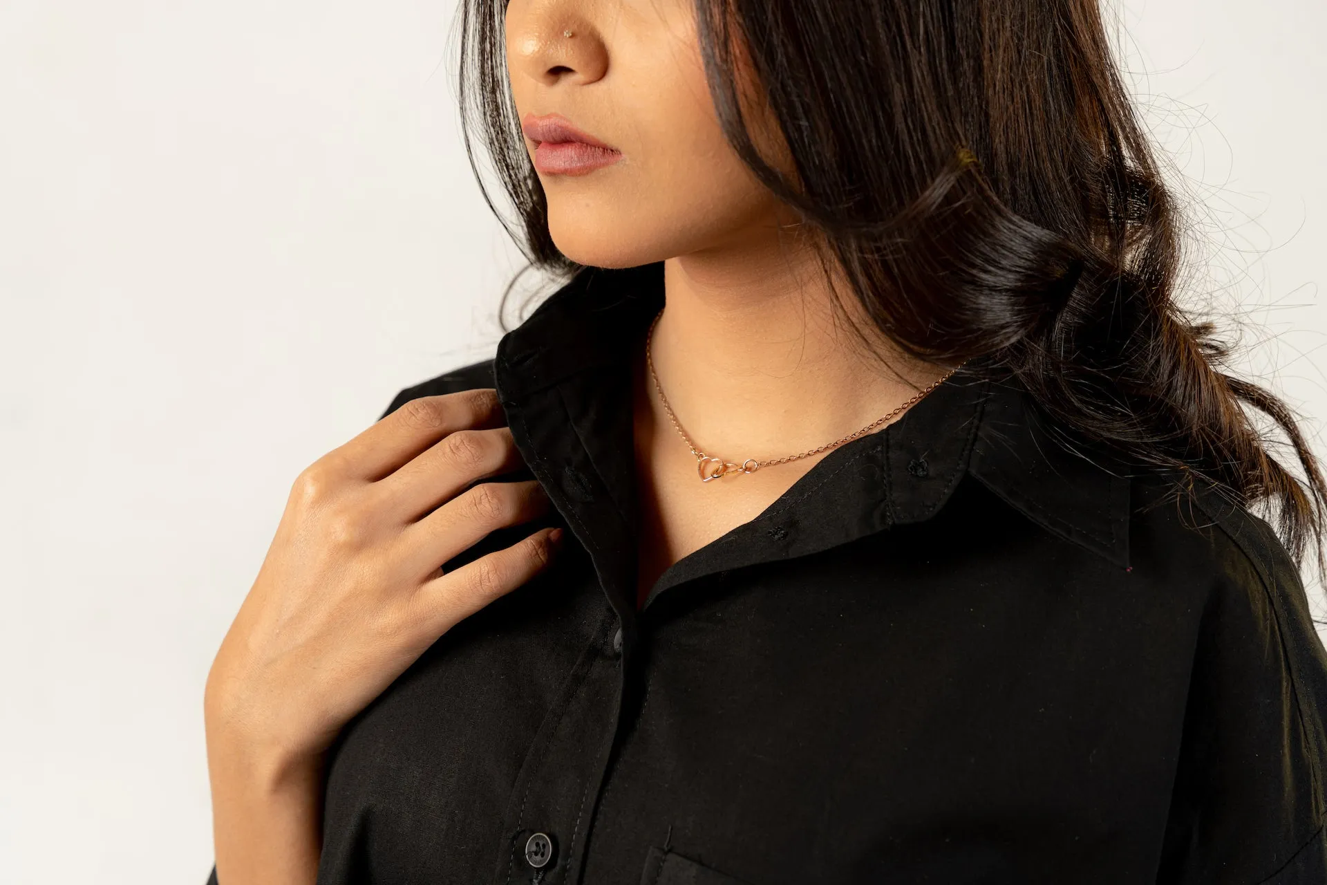 Black Oversized Poplin Shirt