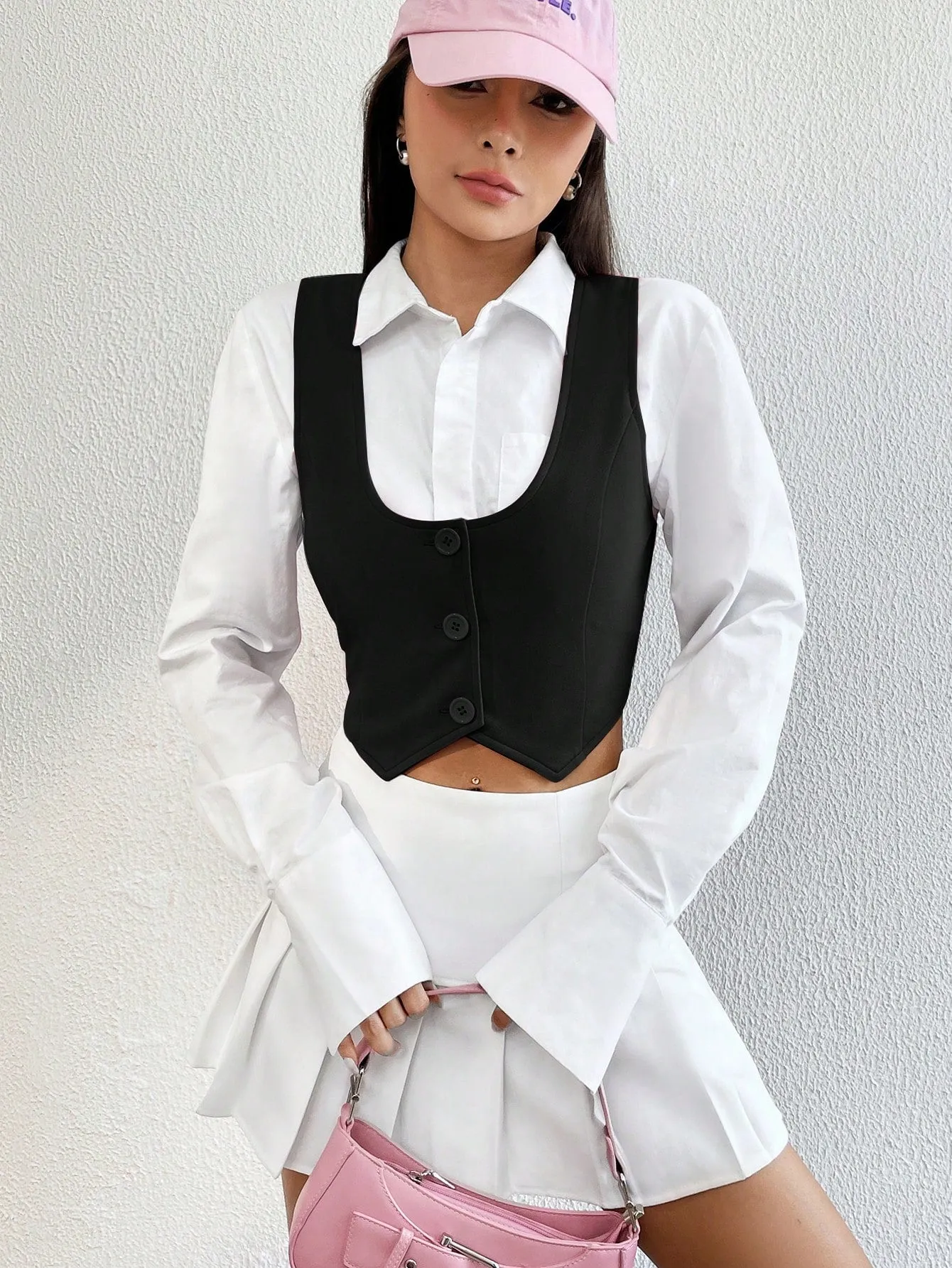 Blazer Corto Estilo Chaleco para Mujer