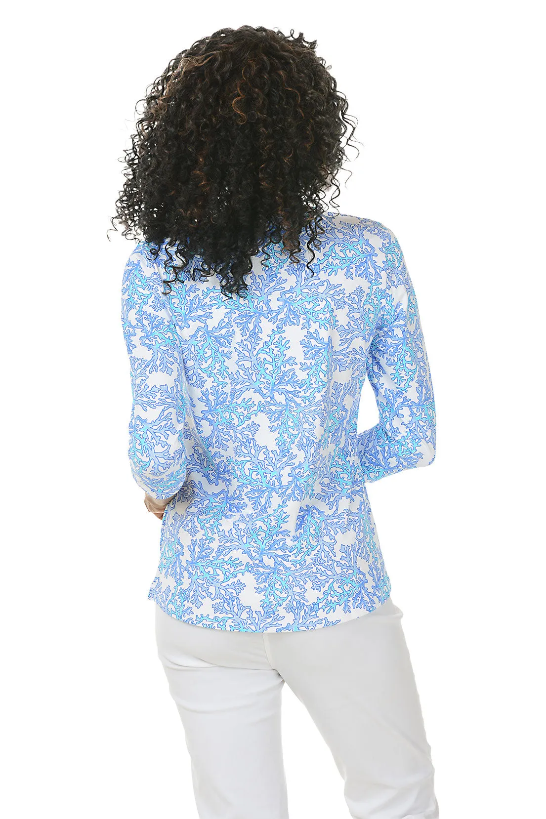 Blue Coral Classic UPF50  V-Neck Top