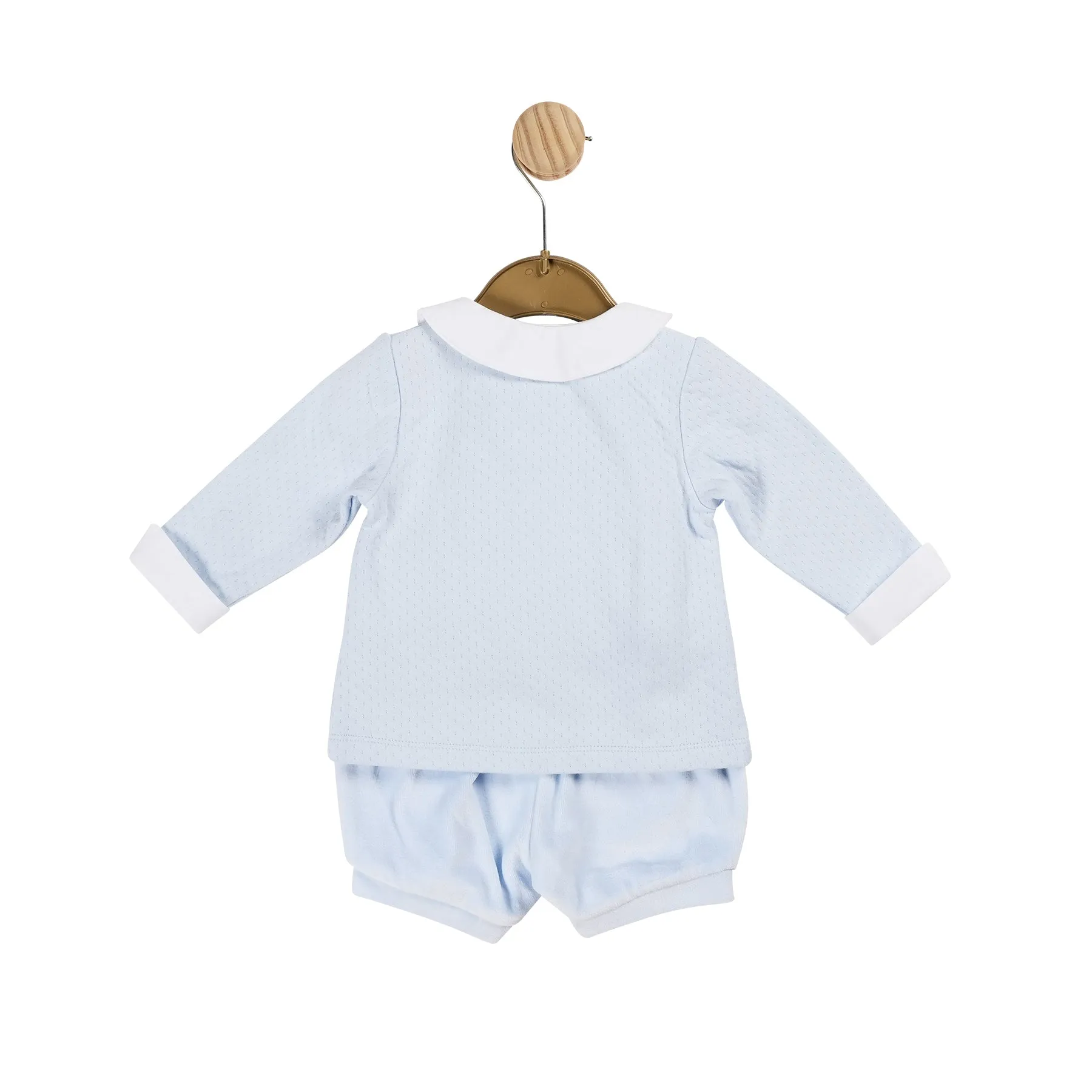 Blue Jersey Jacquard Top and Jam Pant