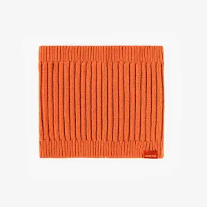 Cache-cou de maille orange, bébé || Orange knitted neck warmer, baby