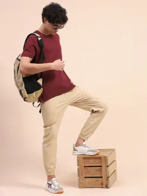 Camla Barcelona Drawstring Waist Beige Jogger