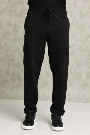 CARGO STYLE KNIT JOGGERS WITH UTILITY POCKETS