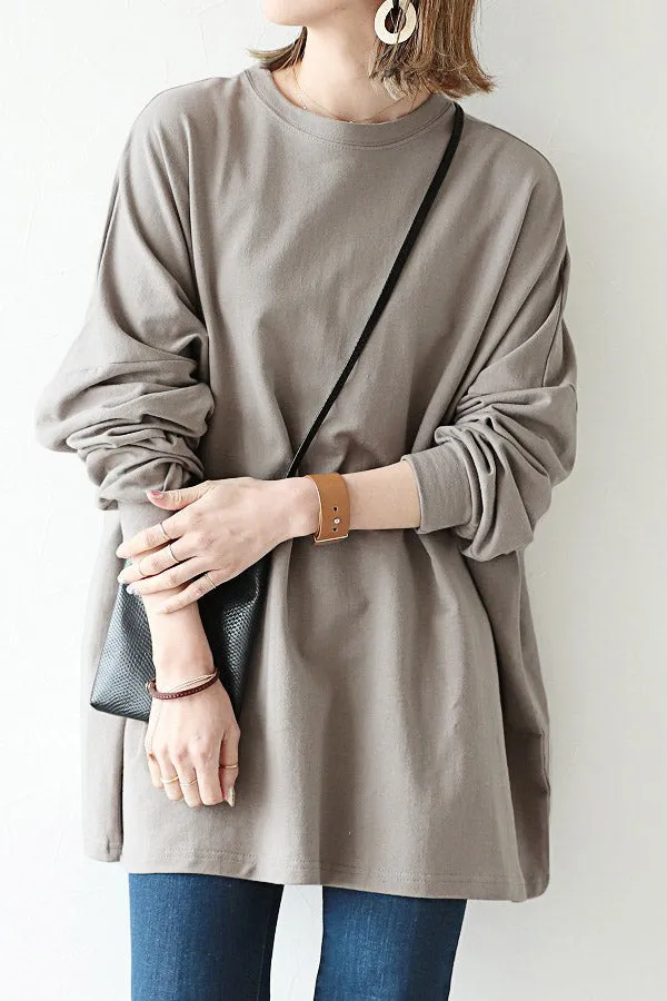 Casual Solid Color Long Shirt