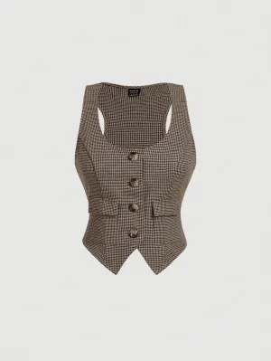 Chaleco vintage a cuadros de Cherry Vibes en