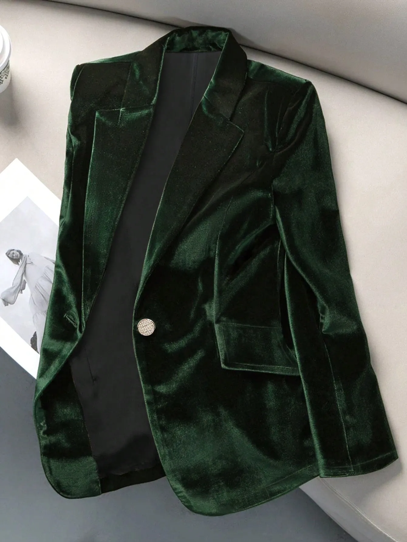 Chaqueta de terciopelo elegante para mujer  CR