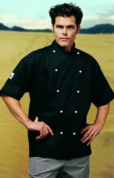 Chef Revival - Classic Black Short Sleeve Chef Jacket