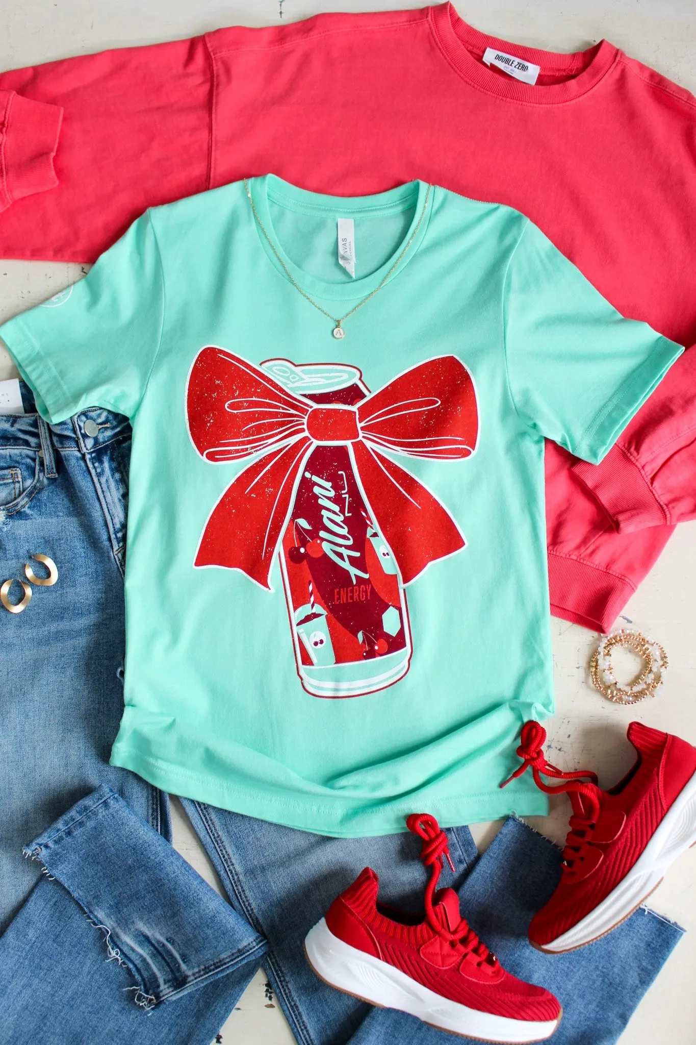 Cherry Slush Graphic Tee • Mint