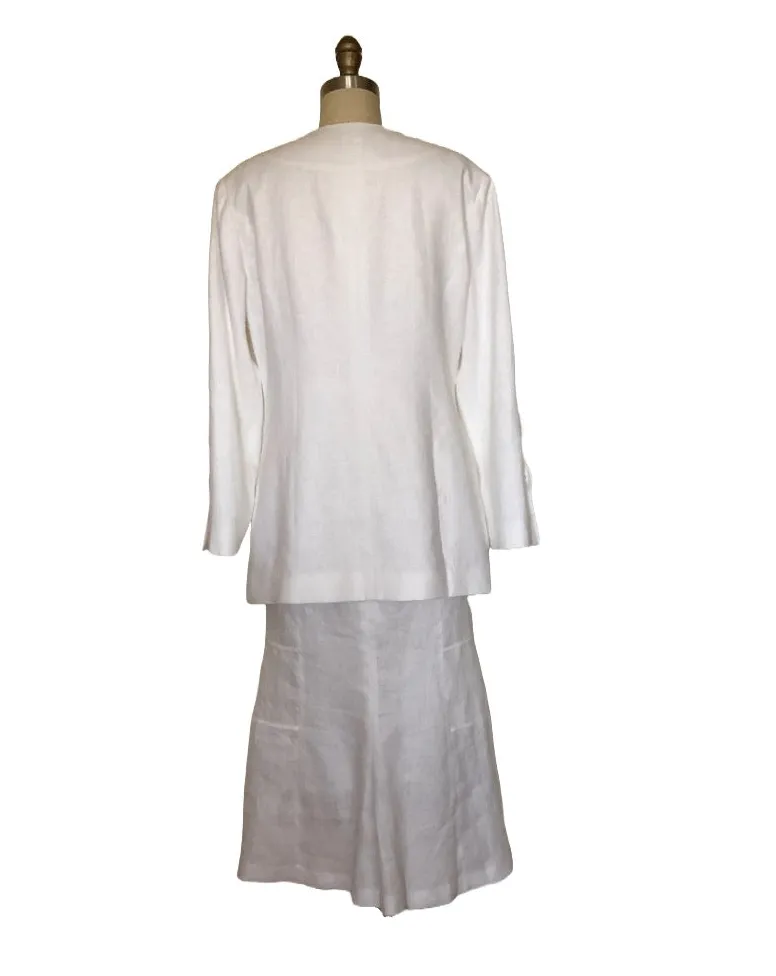 Classic Linen Jacket - Style #1901K (White)