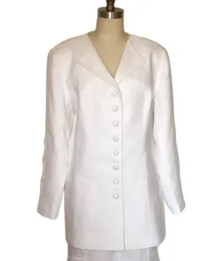 Classic Linen Jacket - Style #1901K (White)