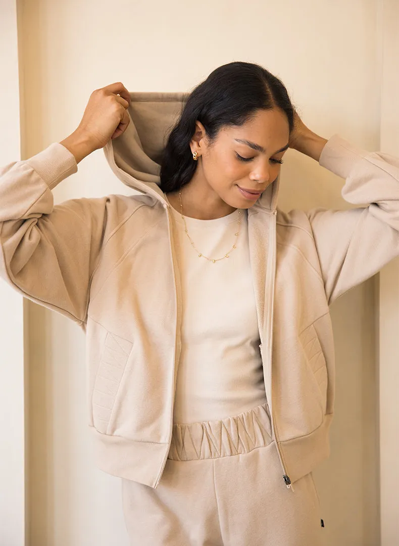 Cloud Trapunto Stitch Hoodie