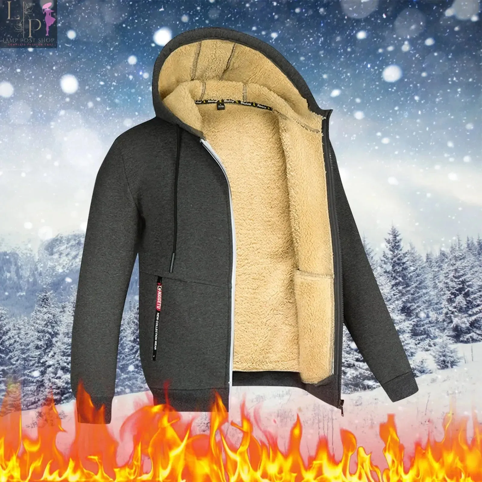 Coats Zipper Hoodies, Warm Jackets Long Sleeve Sweatshirts, Casual Sports Hooded Coats