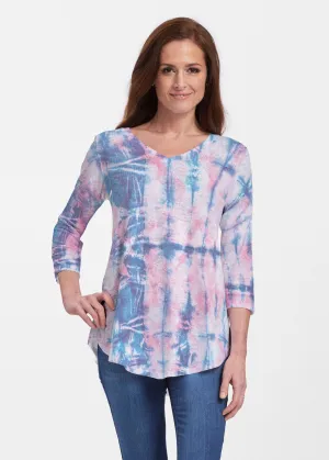 Colour Wash Pink (17198) ~ Signature V-neck Flowy Tunic