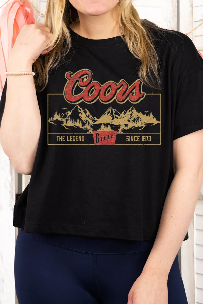 Coors Mountain Women's Soft-Tek Blend Crop T-Shirt