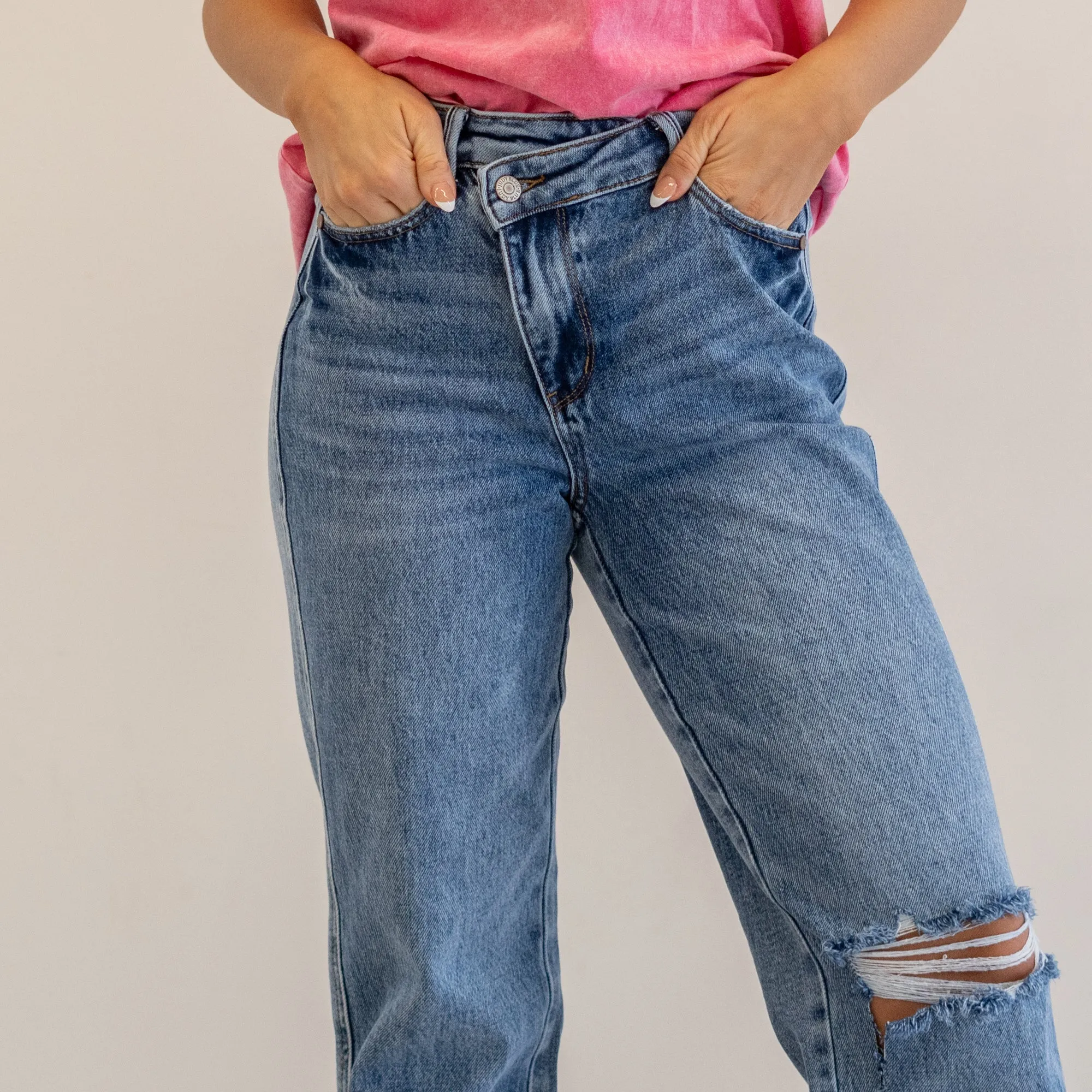 Coralynn Rigid Magic High Rise Criss Cross Straight Leg Regular & Plus Sizes