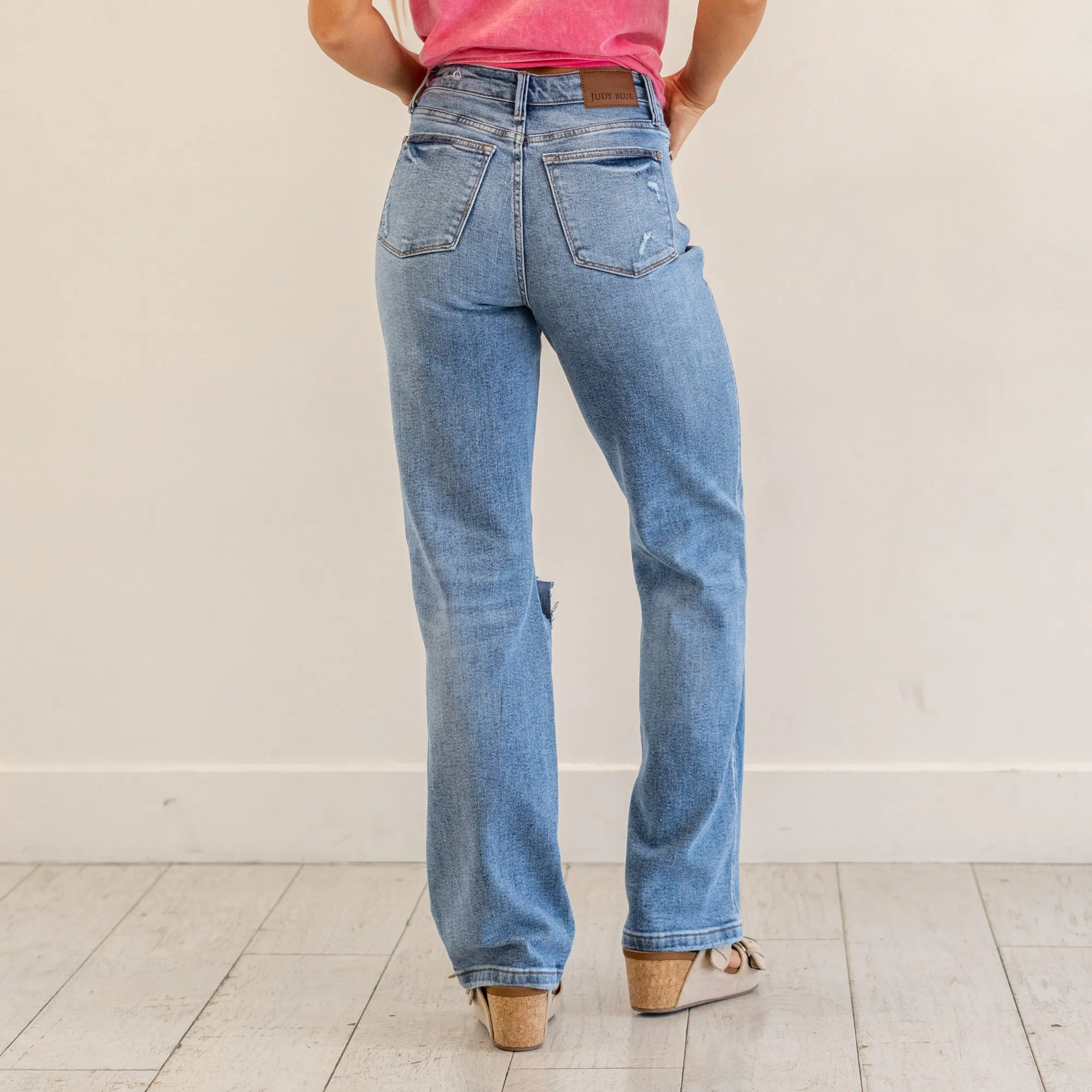 Coralynn Rigid Magic High Rise Criss Cross Straight Leg Regular & Plus Sizes