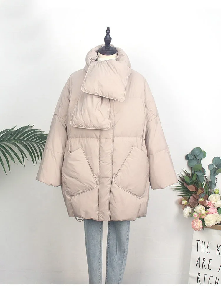 Cotton Padded Long Over Knee Parka Coats