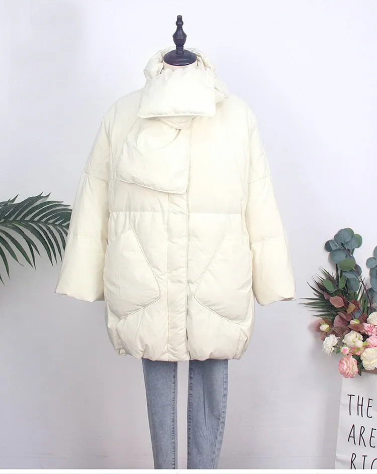 Cotton Padded Long Over Knee Parka Coats