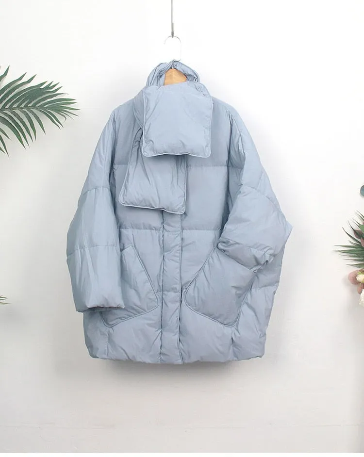 Cotton Padded Long Over Knee Parka Coats