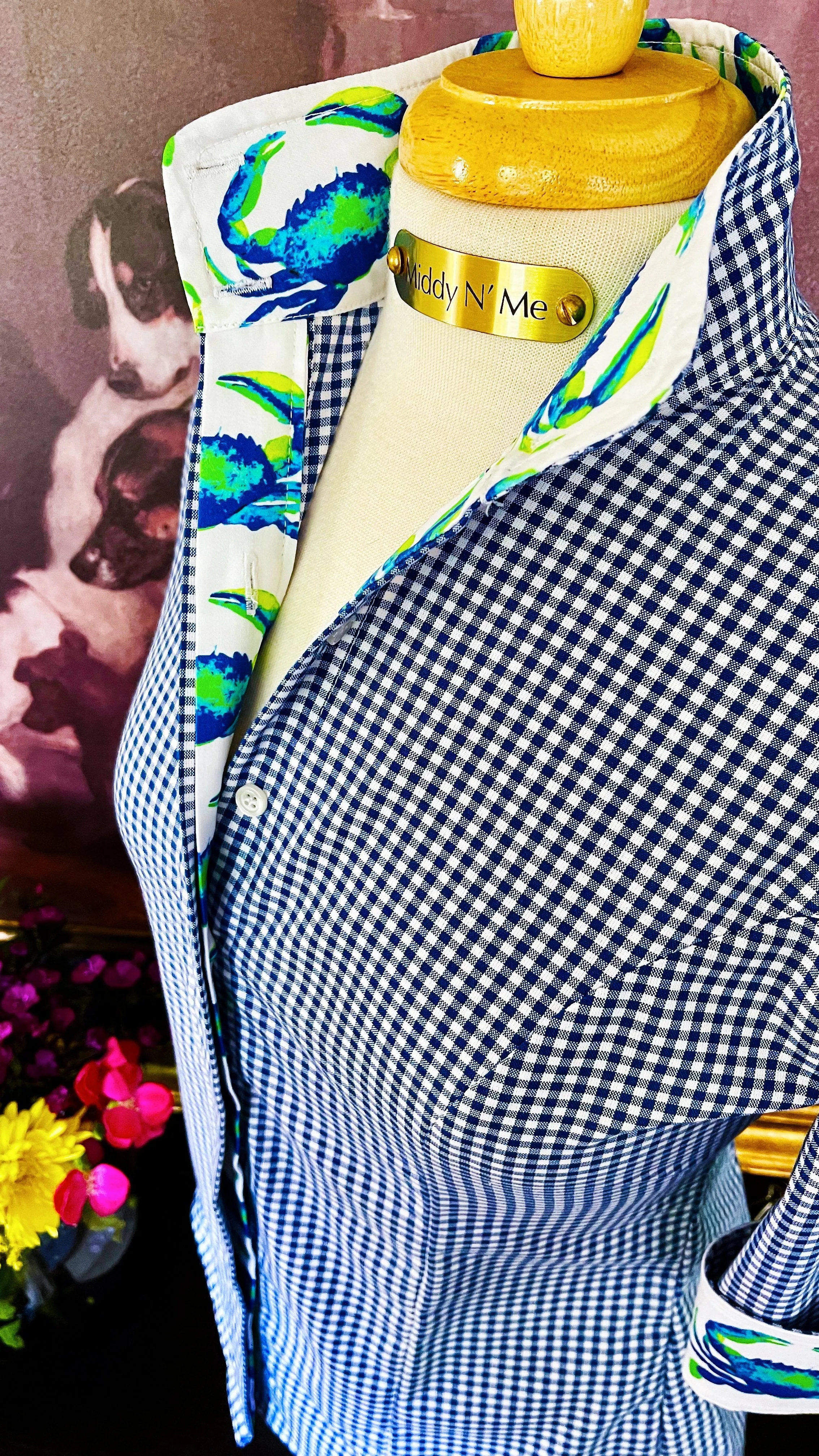 CRAB LOVE ON ROYAL GINGHAM
